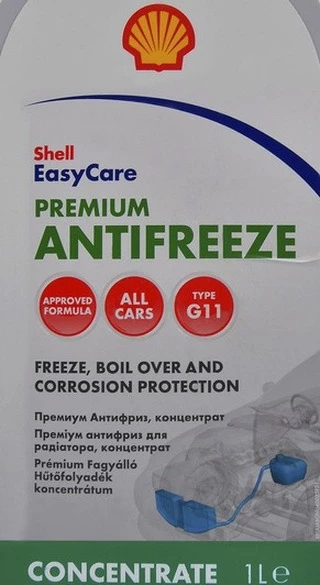 Антифриз Shell Premium G11 синьо-зелений 1 л концентрат антифризу (PBT72F)