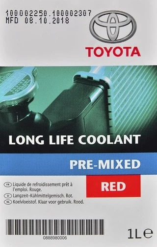 Антифриз Toyota Long Life Coolant червоний -37 &deg;C, 1 л готовий антифриз (0888980006)