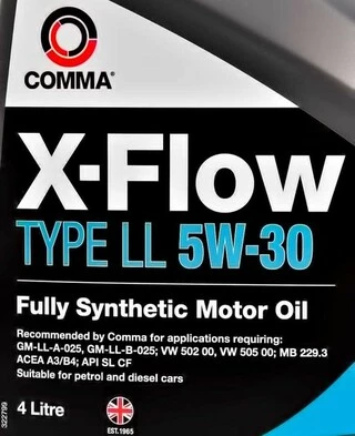 Моторна олива Comma X-Flow Type LL 5W-30 4 л (XFLL4L)