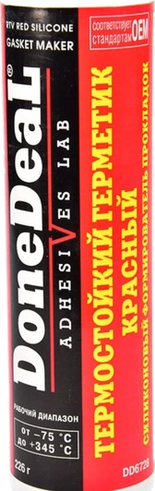 Герметик DoneDeal Gasket Maker червоний формувач прокладок, 226 мл DD6728 (DD6728)
