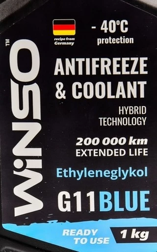 Антифриз Winso G11 синій -40 &deg;C, 1 л готовий антифриз (880980)