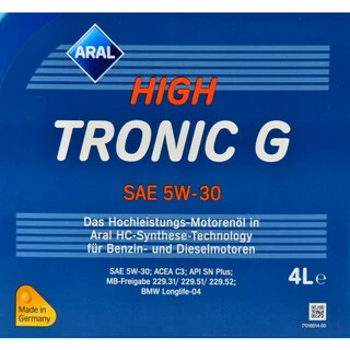 Моторна олива Aral HighTronic G 5W-30 4 л (21384)
