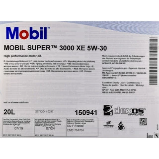 Моторна олива Mobil Super 3000 XE 5W-30 20 л (150941)