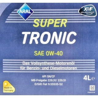 Моторна олива Aral SuperTronic 0W-40 4 л (20459)