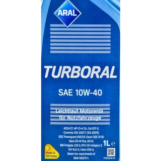Моторна олива Aral Turboral 10W-40 1 л (22007)