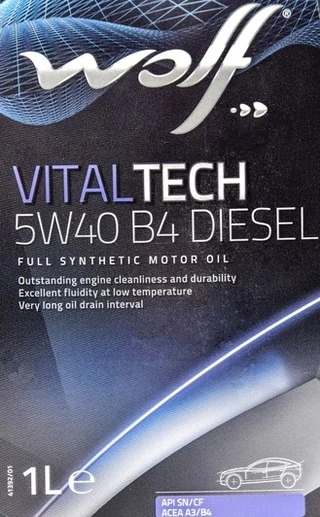Моторна олива Wolf Vitaltech B4 Diesel 5W-40 1 л (8333903)