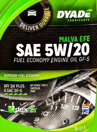 Моторна олива DYADE Malva EFE 5W-20 5 л (573795)