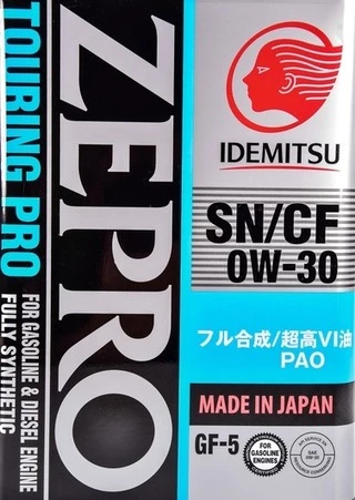 Моторна олива Idemitsu Zepro Touring Pro SN/GF-5 0W-30 4 л (3615041)