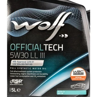 Моторна олива Wolf Officialtech LL III 5W-30 5 л (8307614)