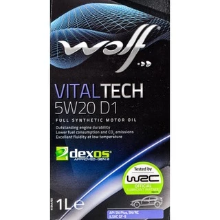 Моторна олива Wolf Vitaltech D1 5W-20 1 л (8330940)