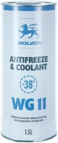 Антифриз Wolver Antifreeze &amp; Coolant WG11 G11 синій -38 &deg;C, 1,5 л готовий антифриз (4260360944161)