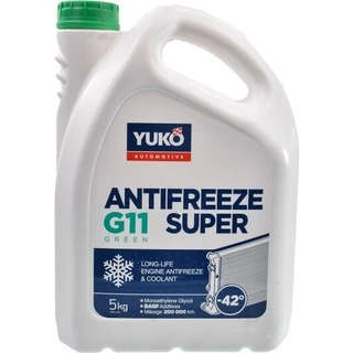 Антифриз Yuko Super G11 зелений -42 &deg;C, 5 л готовий антифриз (4820070244496)