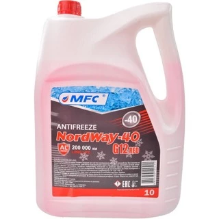 Антифриз МФК NordWay G12 червоний -40 &deg;C, 10 л готовий антифриз (30812)