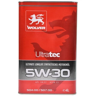 Моторна олива Wolver UltraTec 5W-30 4 л (4260360940934)