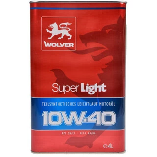 Моторна олива Wolver Super Light 10W-40 4 л (4260360940033)