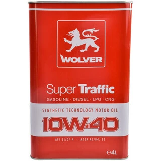 Моторна олива Wolver Super Traffic 10W-40 4 л (4260360942525)