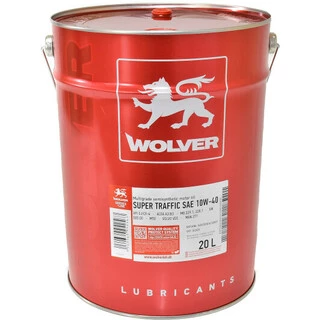 Моторна олива Wolver Super Traffic 10W-40 20 л (4260360942563)