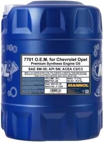 Моторна олива Mannol O.E.M. For Chevrolet Opel 5W-30 20 л (MN7701-20)
