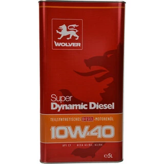 Моторна олива Wolver Super Dynamic Diesel 10W-40 5 л (4260360944123)