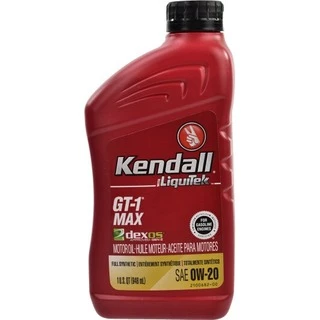 Моторна олива Kendall GT-1 MAX with LiquiTek 0W-20 0,95 л (1081227)