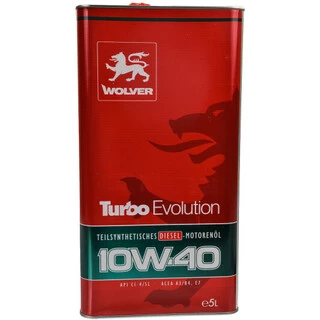 Моторна олива Wolver Turbo Evolution 10W-40 5 л (4260360944420)