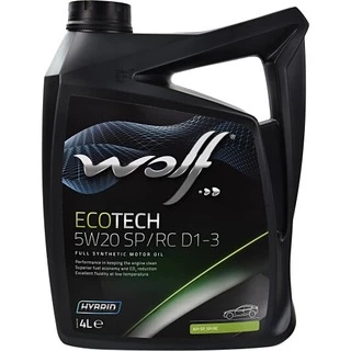 Моторна олива Wolf EcoTech SP/RC D1-3 5W-20 4 л (1050525)