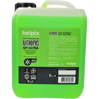 Антифриз Helpix Ultra G11 зелений -40 &deg;C, 5 л готовий антифриз (6690)