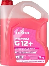 Антифриз TEMOL Premium G12+ рожевий -42 &deg;C, 5 л готовий антифриз (T-APG-30-5KG)