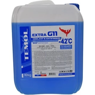 Антифриз TEMOL Extra G11 синій -42 &deg;C, 10 л готовий антифриз (T-EG11B-10L)