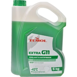 Антифриз TEMOL Extra G11 зелений -42 &deg;C, 5 л готовий антифриз (T-EG11G-5L)