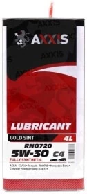Моторна олива Axxis Gold Sint RN0720 5W-30 4 л (AX-2189)