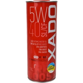 Моторна олива Xado Atomic Oil SL/CF RED BOOST 5W-40 1 л (XA26106)