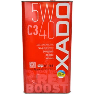 Моторна олива Xado Atomic Oil C3 RED BOOST 5W-40 5 л (XA26322)