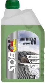 Антифриз Sobol G11 зелений -30 &deg;C, 1 л готовий антифриз (7737)