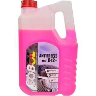 Антифриз Sobol G12+ червоний -30 &deg;C, 5 л готовий антифриз (7744)