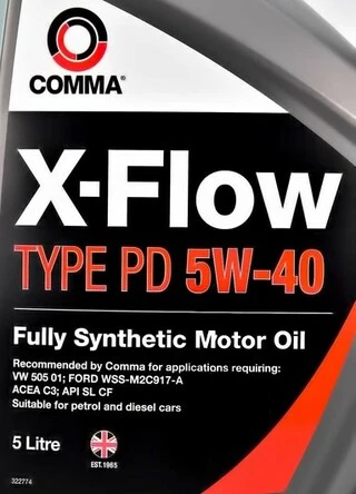 Моторна олива Comma X-Flow Type PD 5W-40 5 л (XFPD5L)