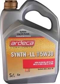 Моторна олива Ardeca Synth-LL 5W-30 5 л (5425026360108)
