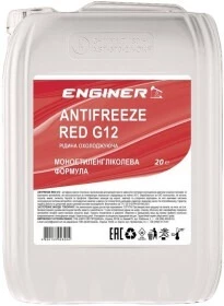 Антифриз ENGINER G12 червоний -24 &deg;C, 20 л готовий антифриз (4820133023204)