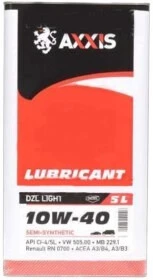 Моторна олива Axxis DZL Light 10W-40 5 л (AX-2178)