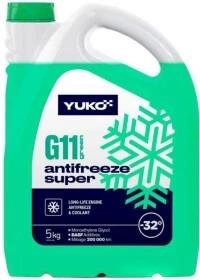 Антифриз Yuko Super G11 зелений -32 &deg;C, 5 л готовий антифриз (4823110404416)