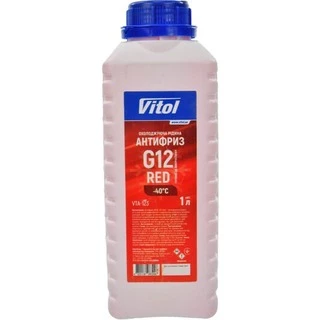 Антифриз Vitol G12 червоний -40 &deg;C, 1 л готовий антифриз (VTA-123)