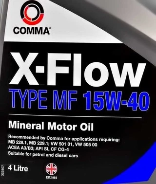 Моторна олива Comma X-Flow Type MF 15W-40 4 л (XFMF4L)
