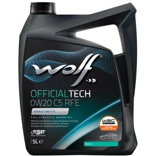 Моторна олива Олива Wolf Officialtech C5 RFE 0W-20 (1042489)