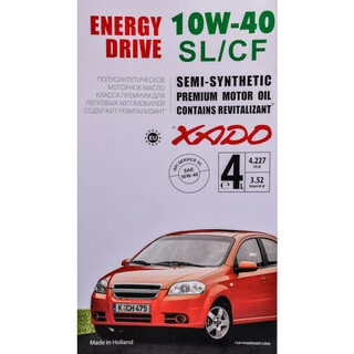 Моторна олива Xado Atomic Oil SL/CF 10W-40 4 л (XA20244)