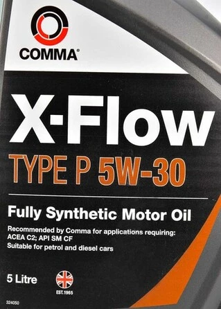 Моторна олива Comma X-Flow Type P 5W-30 5 л (XFP5L)