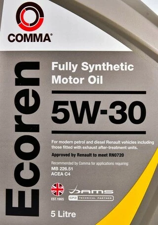 Моторна олива Comma Ecoren 5W-30 5 л (ECR5L)