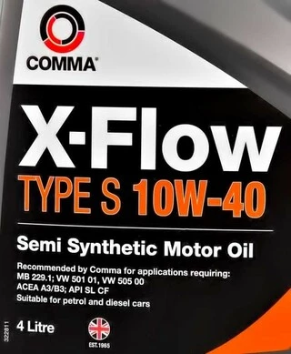 Моторна олива Comma X-Flow Type S 10W-40 4 л (XFS4L)