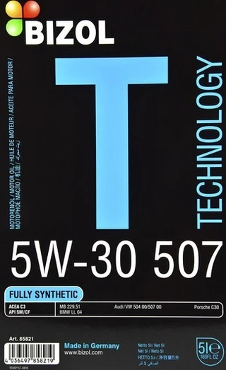 Моторна олива Bizol Technology 507 5W-30 5 л (B85821)