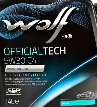 Моторна олива Wolf Officialtech C4 5W-30 4 л (8308413)