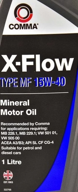Моторна олива Comma X-Flow Type MF 15W-40 1 л (XFMF1L)